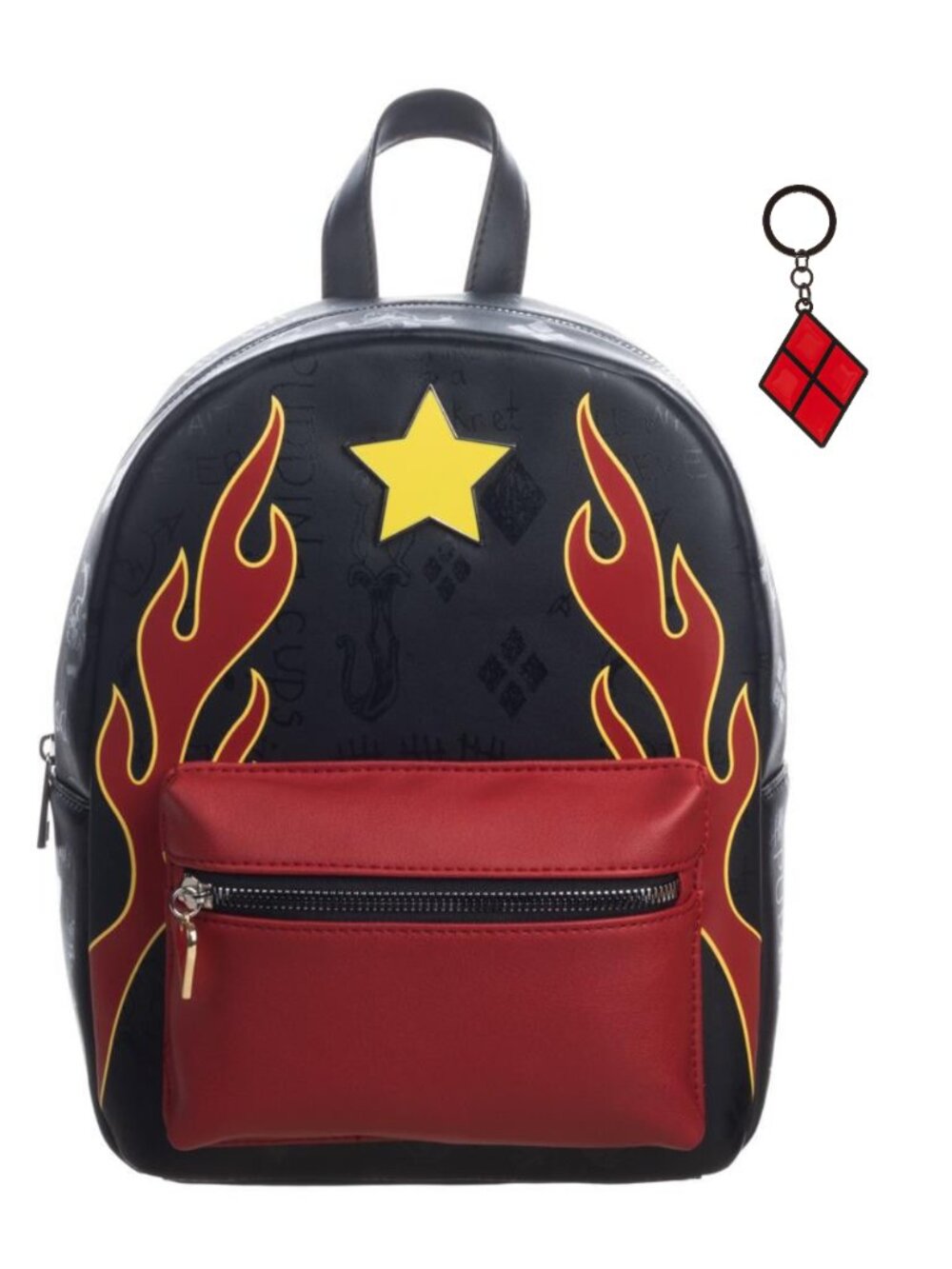 DC Comics Harley Quinn Mini Backpack with Keychain Bag Charm